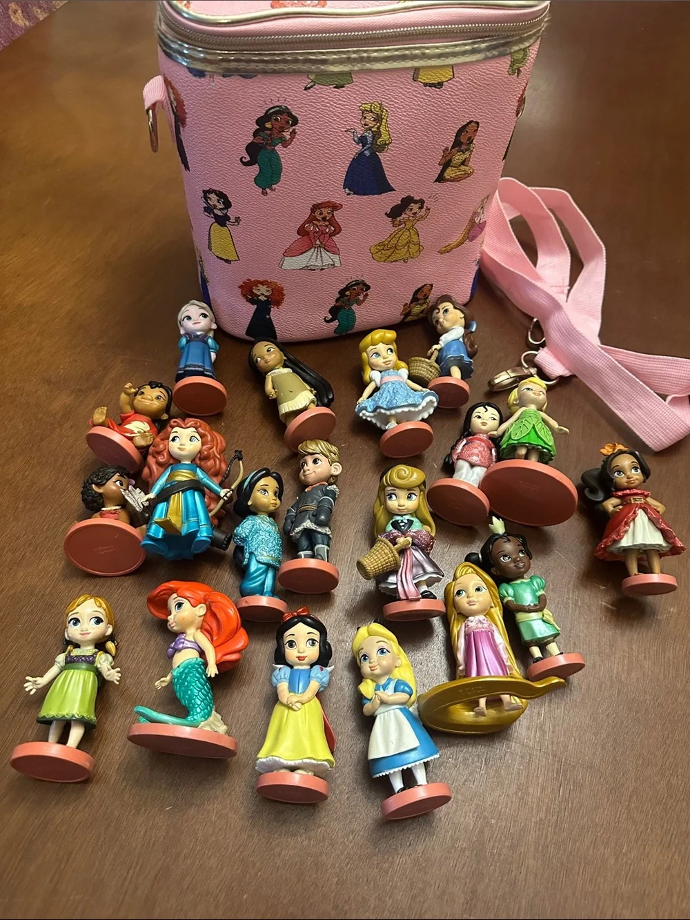 Disney Store Princess Lunchbox + 20 Animator Series Disney Princess Figures
